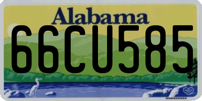 AL license plate 66CU585