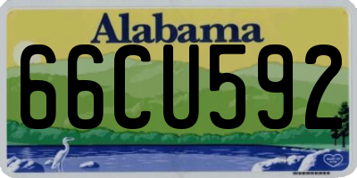 AL license plate 66CU592