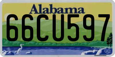AL license plate 66CU597