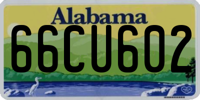 AL license plate 66CU602