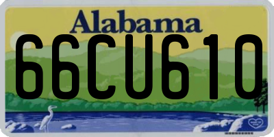 AL license plate 66CU610