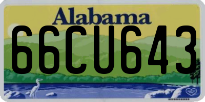 AL license plate 66CU643