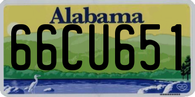 AL license plate 66CU651