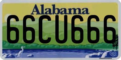 AL license plate 66CU666