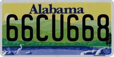AL license plate 66CU668