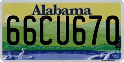 AL license plate 66CU670