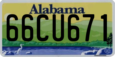 AL license plate 66CU671