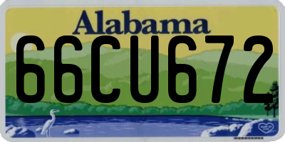 AL license plate 66CU672