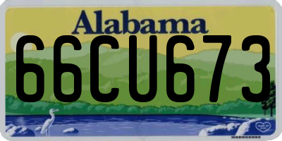 AL license plate 66CU673
