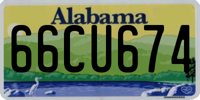 AL license plate 66CU674