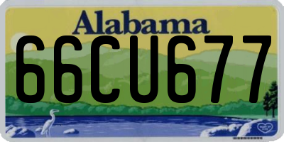 AL license plate 66CU677