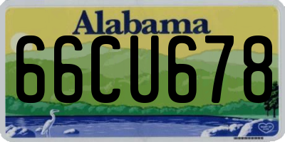 AL license plate 66CU678