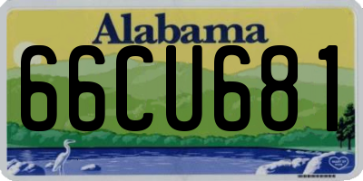 AL license plate 66CU681
