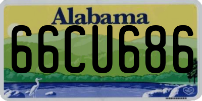 AL license plate 66CU686