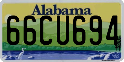 AL license plate 66CU694