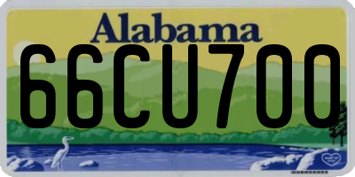 AL license plate 66CU700
