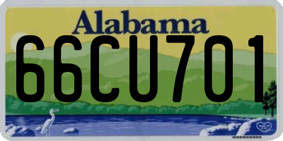 AL license plate 66CU701