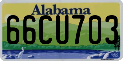 AL license plate 66CU703