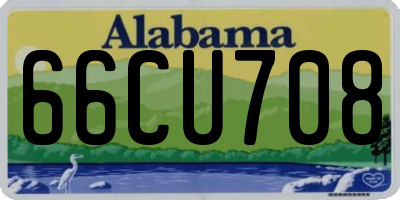 AL license plate 66CU708