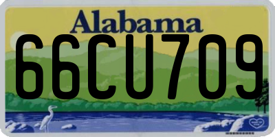 AL license plate 66CU709