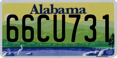 AL license plate 66CU731