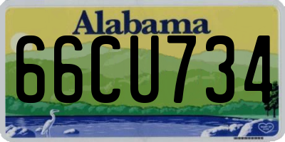 AL license plate 66CU734