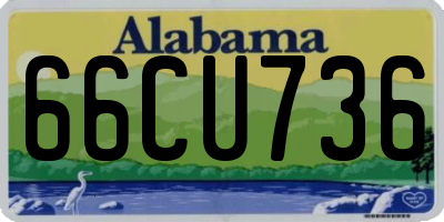 AL license plate 66CU736
