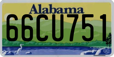 AL license plate 66CU751