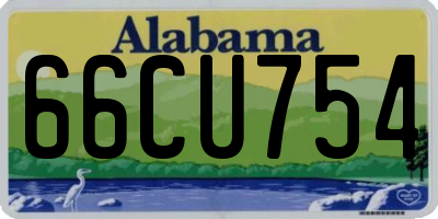 AL license plate 66CU754