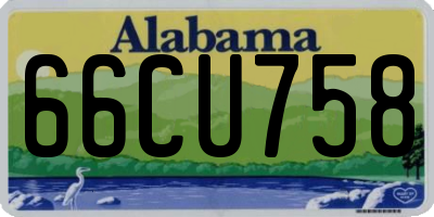 AL license plate 66CU758