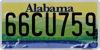 AL license plate 66CU759