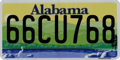 AL license plate 66CU768