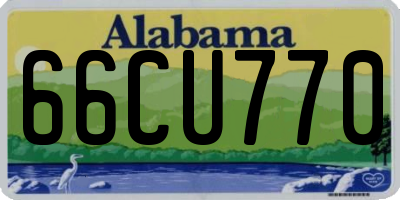 AL license plate 66CU770