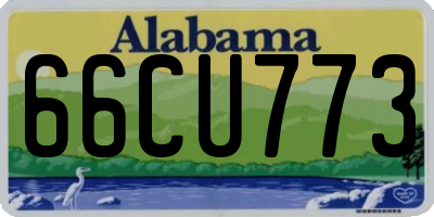 AL license plate 66CU773