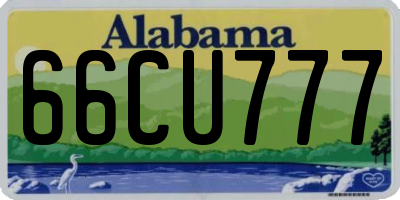 AL license plate 66CU777