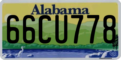 AL license plate 66CU778
