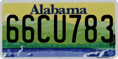 AL license plate 66CU783