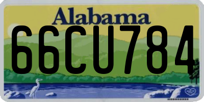 AL license plate 66CU784