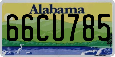 AL license plate 66CU785