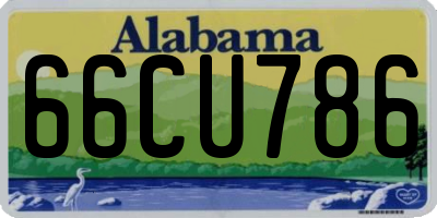 AL license plate 66CU786