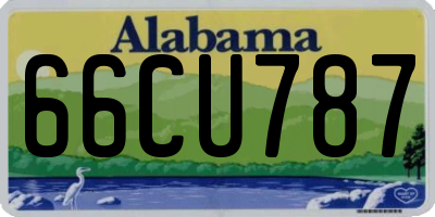 AL license plate 66CU787