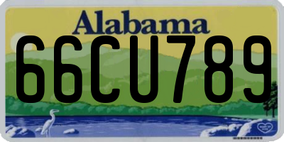 AL license plate 66CU789