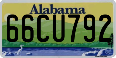AL license plate 66CU792