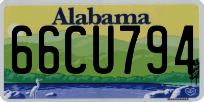 AL license plate 66CU794