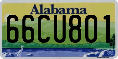 AL license plate 66CU801