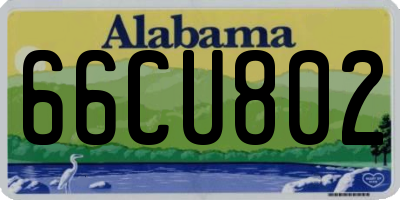AL license plate 66CU802