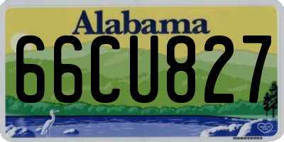 AL license plate 66CU827