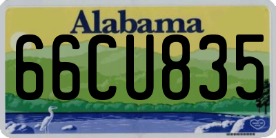 AL license plate 66CU835