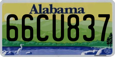 AL license plate 66CU837