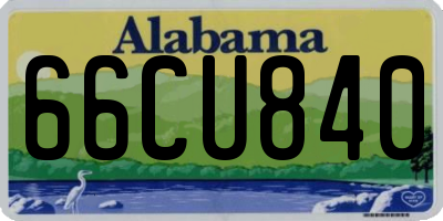 AL license plate 66CU840